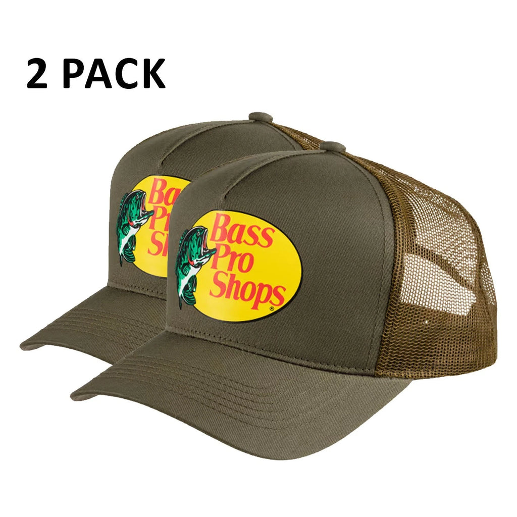 Bass Pro Shops Cap Olive Snapback Outdoor Youth's Trucker Hat- 2 Pack (S20)