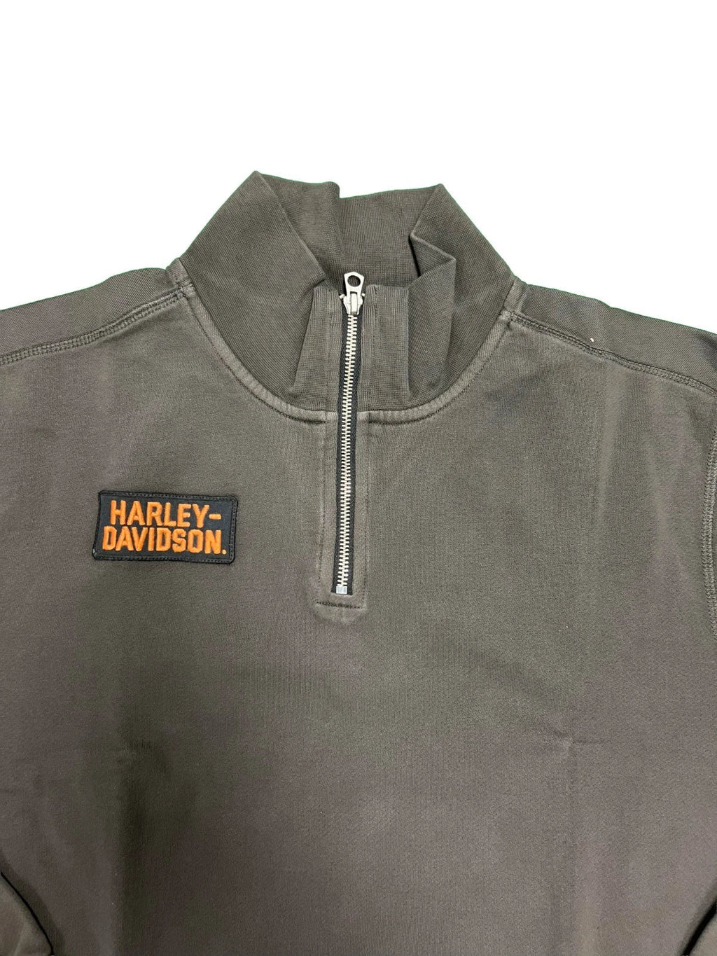 HD Branded Men's Black Sweatshirt 1/4-Zip Mock Neck Pullover (S109)