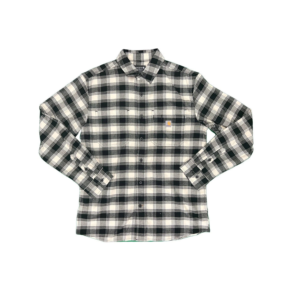 Carhartt Men's Malt/Black Shirt Rugged Flex Relaxed Fit Button Down L/S (356)