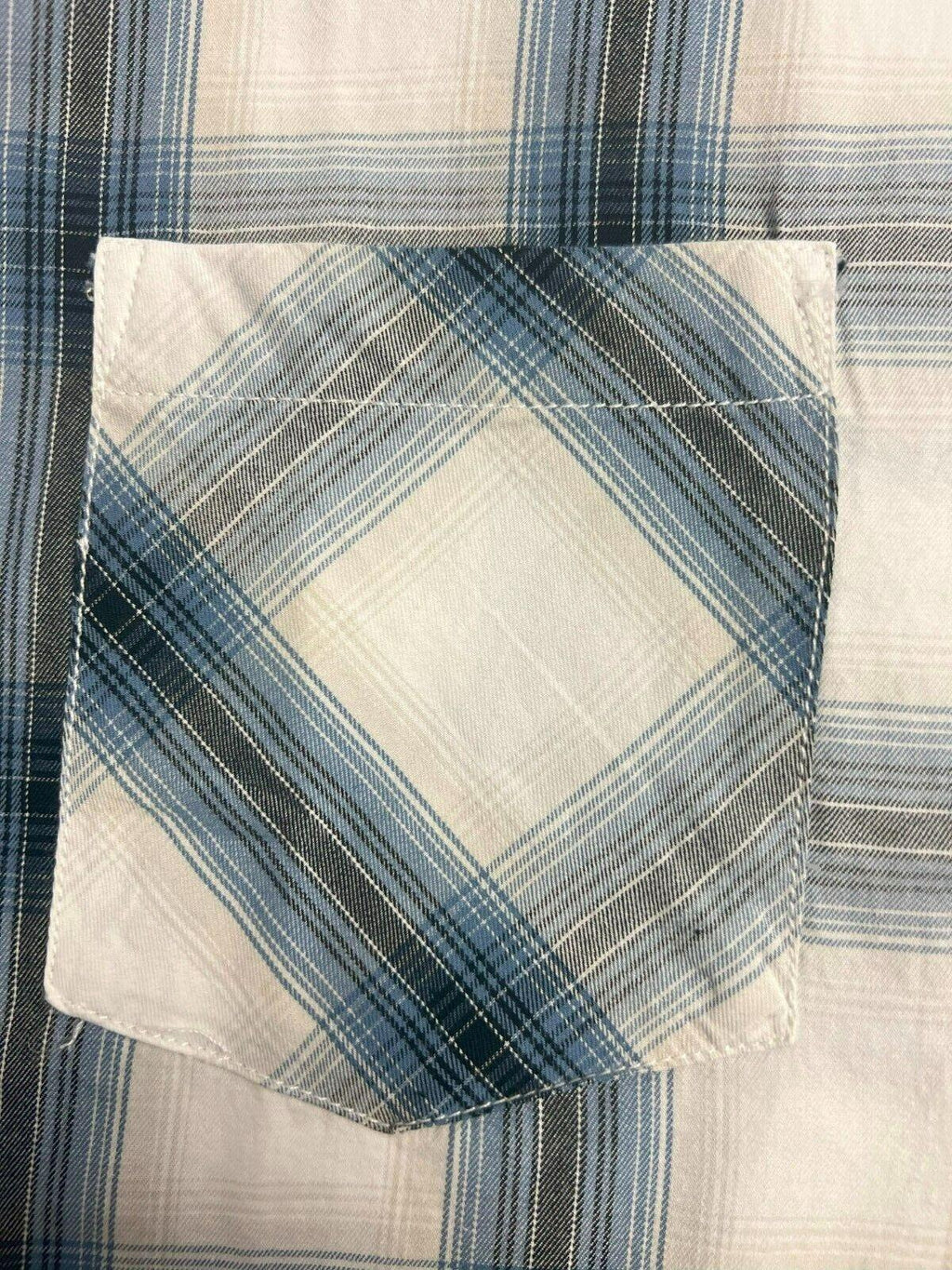 HD Branded Men's Shirt Blue Plaid Forever S/S Woven (S55)