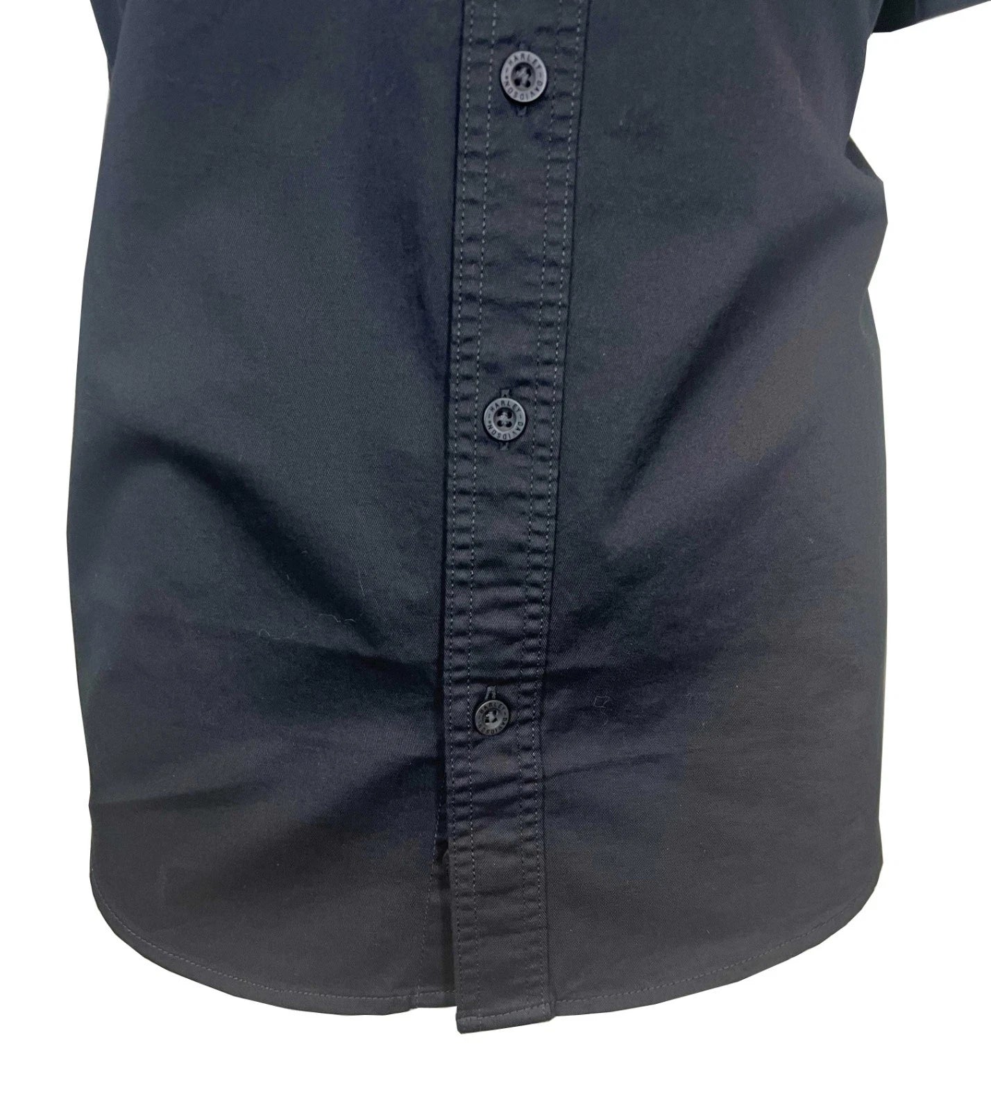HD Brand Men's Black Shirt Ashes Lightweight Cotton Twill S/S (S346)
