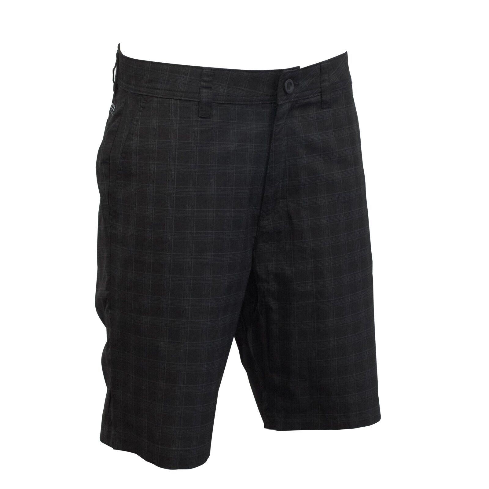 O'Neill Men's Dark Grey Horizon Plaid Chino Short