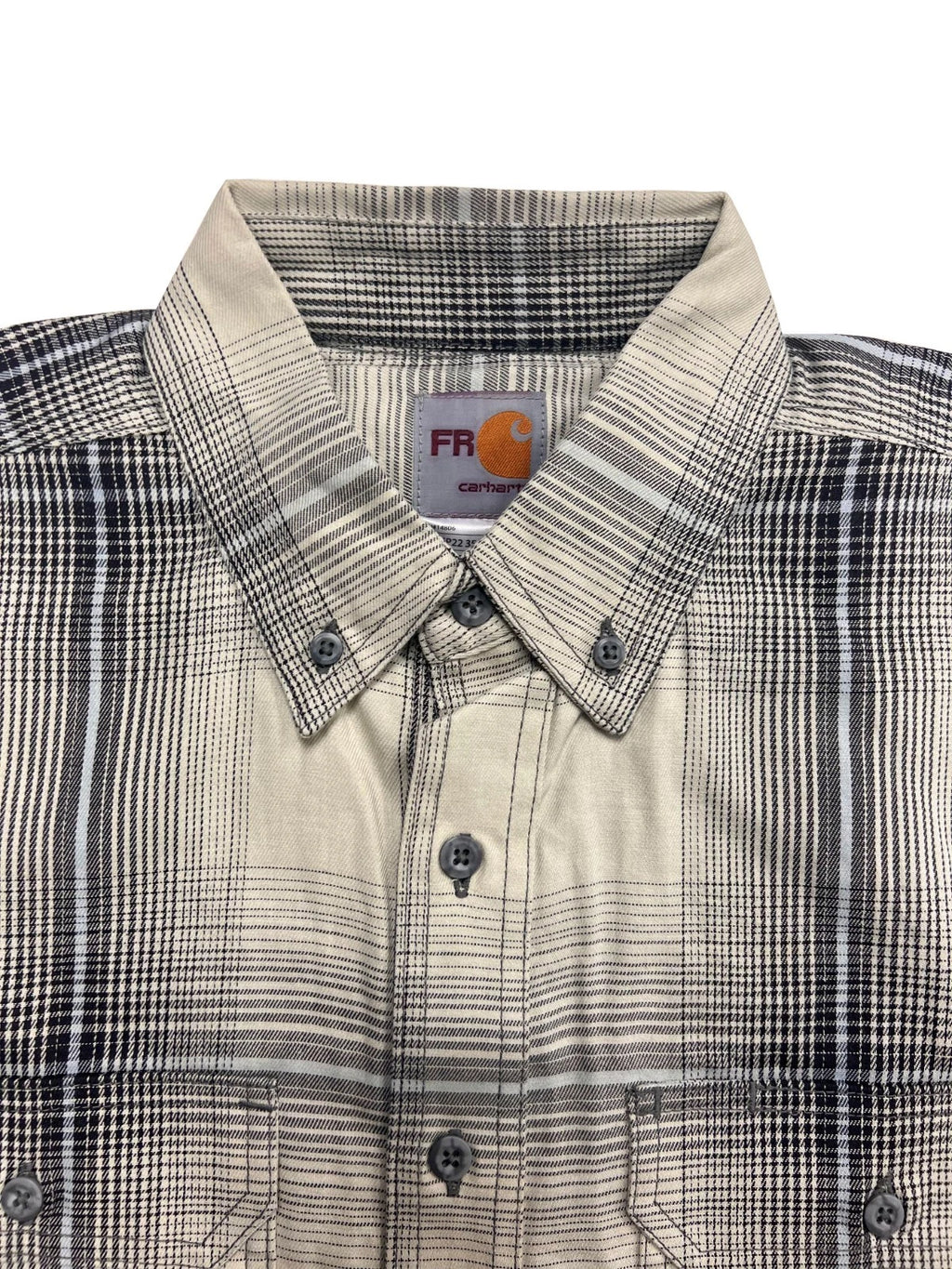 Carhartt FR Men's Light Grey Plaid Shirt -Rugged Flex Work Wear L/S CAT 2 (S372)