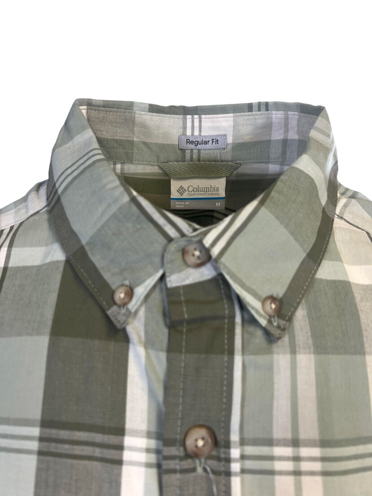 Columbia Men's Sage Leaf Multi Plaid Rapid Rivers II Short Sleeve Shirt (354)