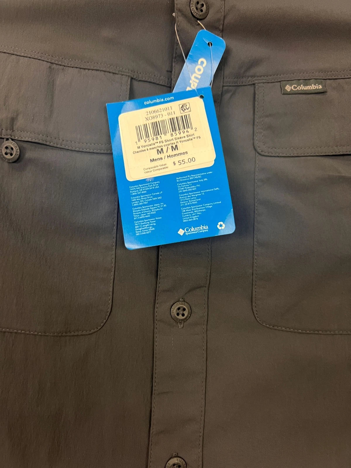 Columbia Men's Shark Shirt Yoncalla FS Short Sleeve (011)