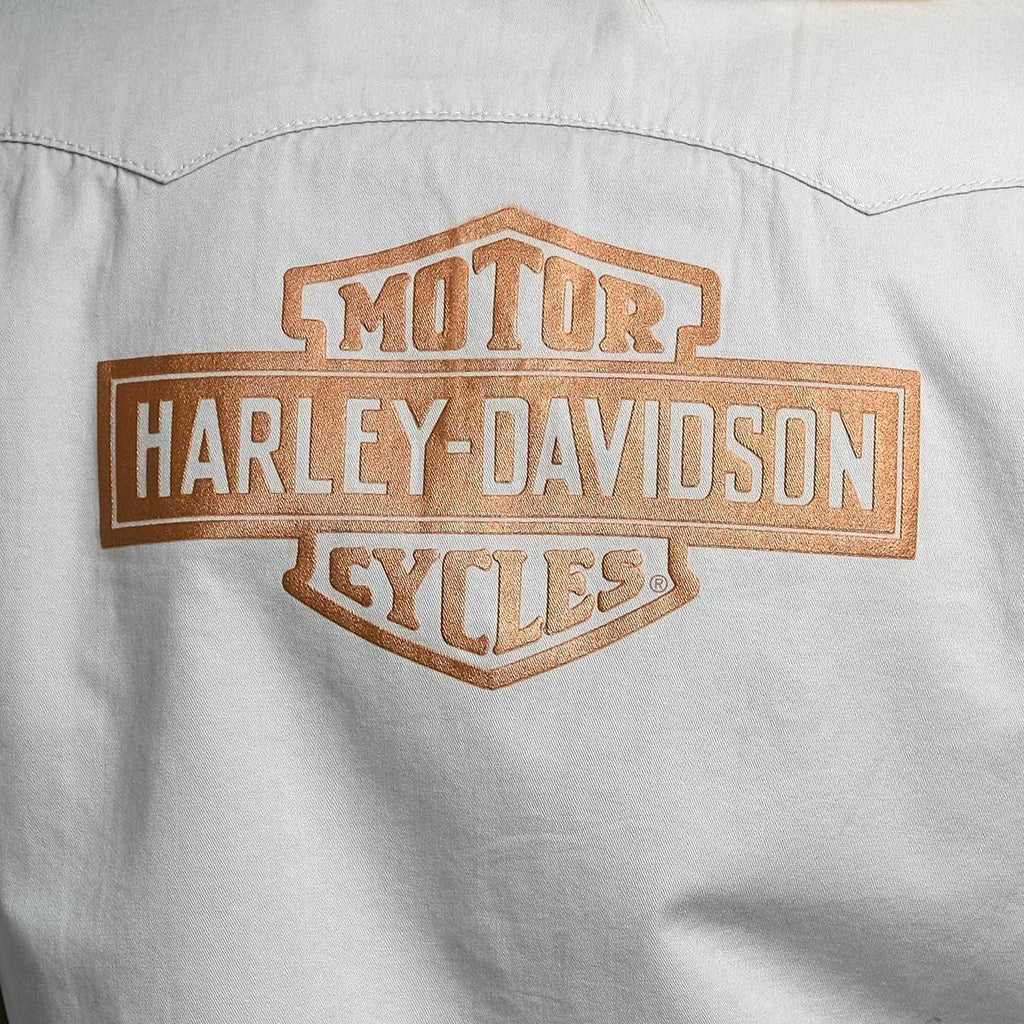 HD Branded Women's Beige 1903 L/S Woven Shirt (S17)