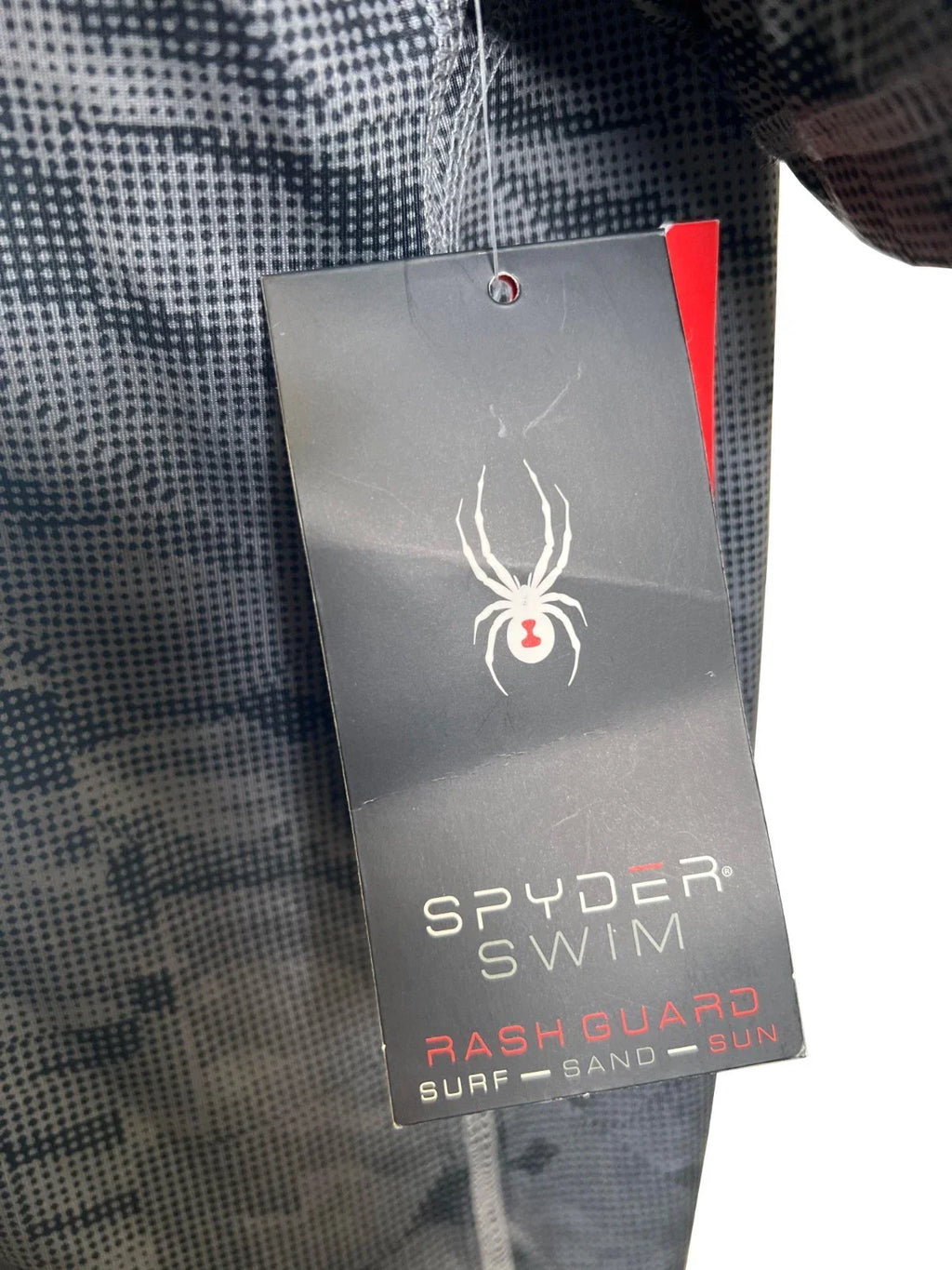 Spyder Swim Men's Charcoal Grey Camo T-Shirt Rashguard Surf - Sand - Sun S/S (09)