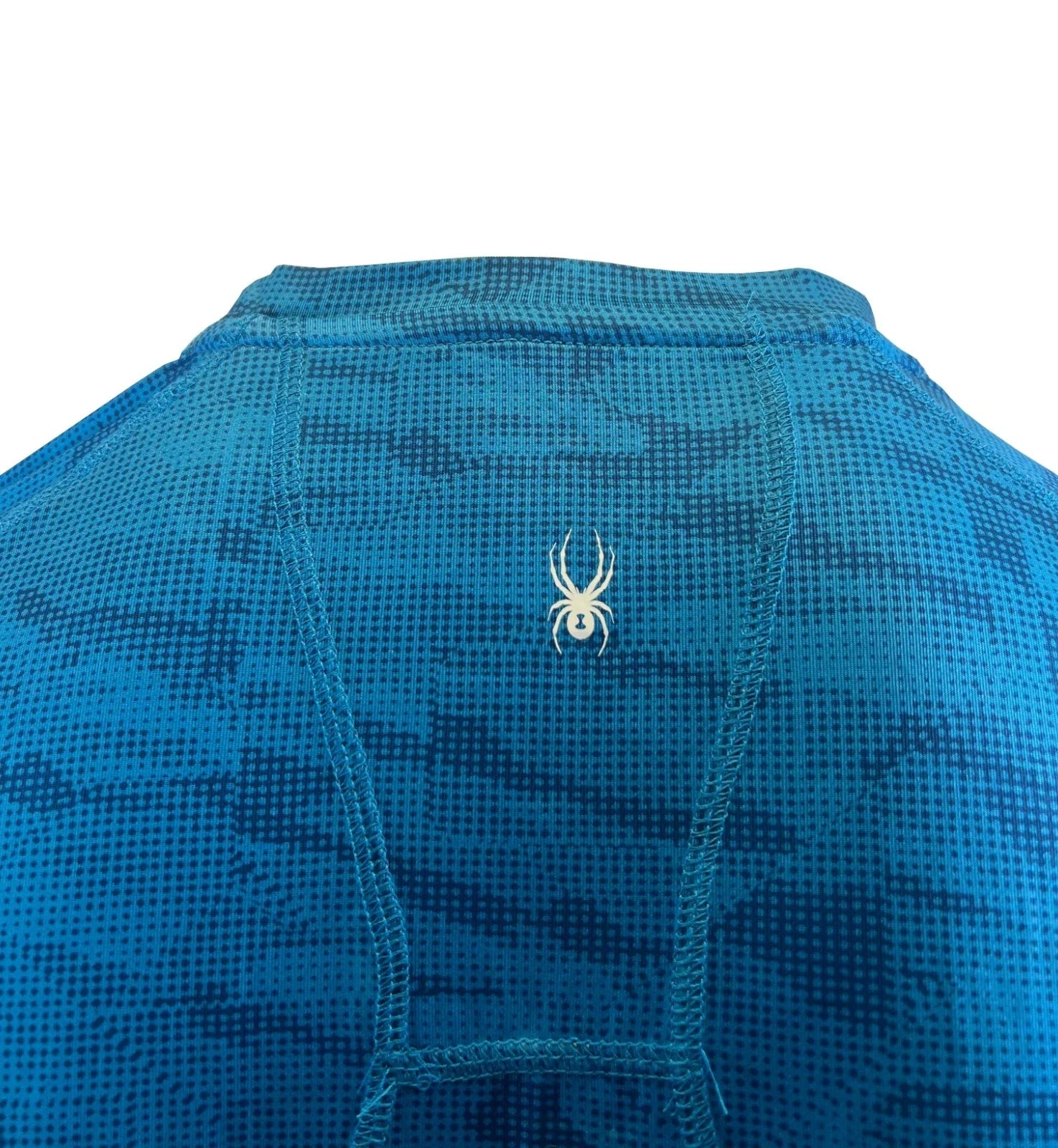 Spyder Swim Men's Blue Camo T-Shirt Rashguard Surf - Sand - Sun S/S (08)