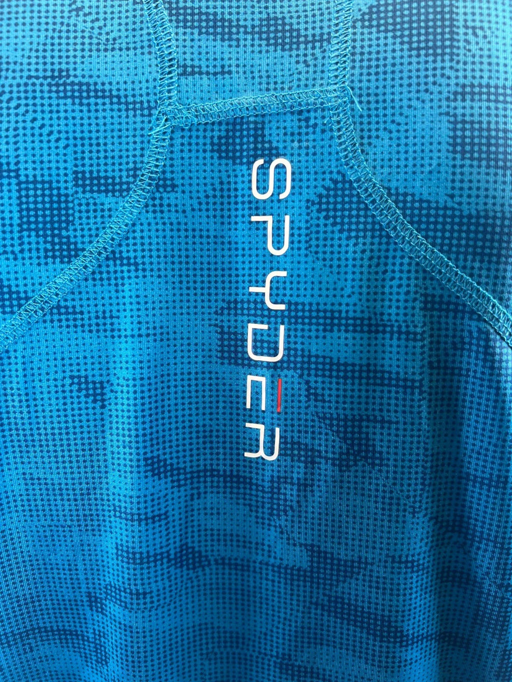 Spyder Swim Men's Blue Camo T-Shirt Rashguard Surf - Sand - Sun S/S (08)