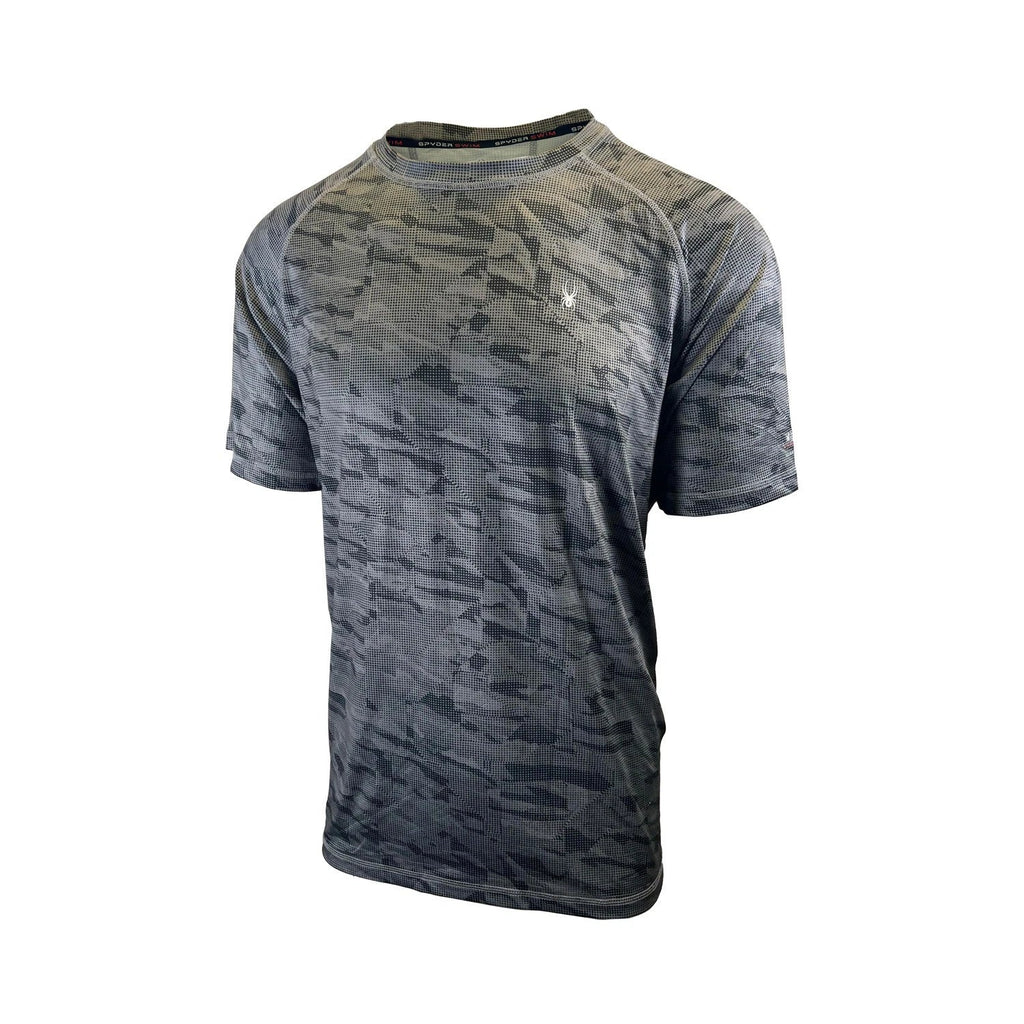 Spyder Swim Men's Charcoal Grey Camo T-Shirt Rashguard Surf - Sand - Sun S/S (09)