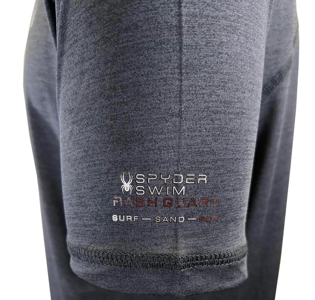 Spyder Swim Men's Black Solid T-Shirt Rashguard Quick Dry UPF Lightweight Hybrid S/S