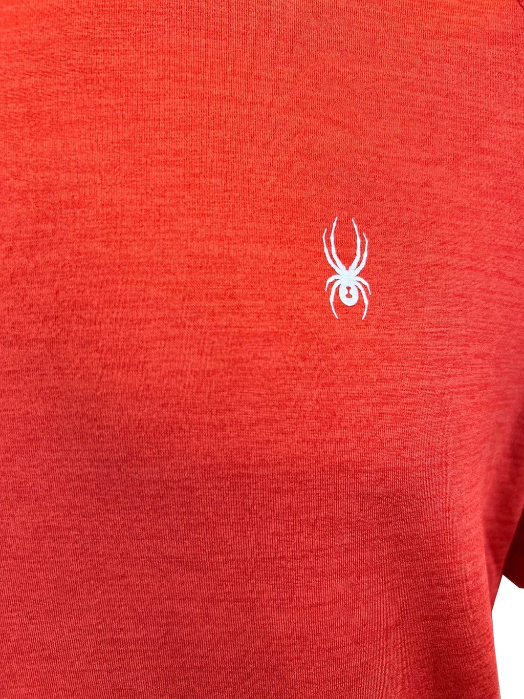 Spyder Swim Men's Red Solid T-Shirt Rashguard Quick Dry UPF Lightweight Hybrid S/S